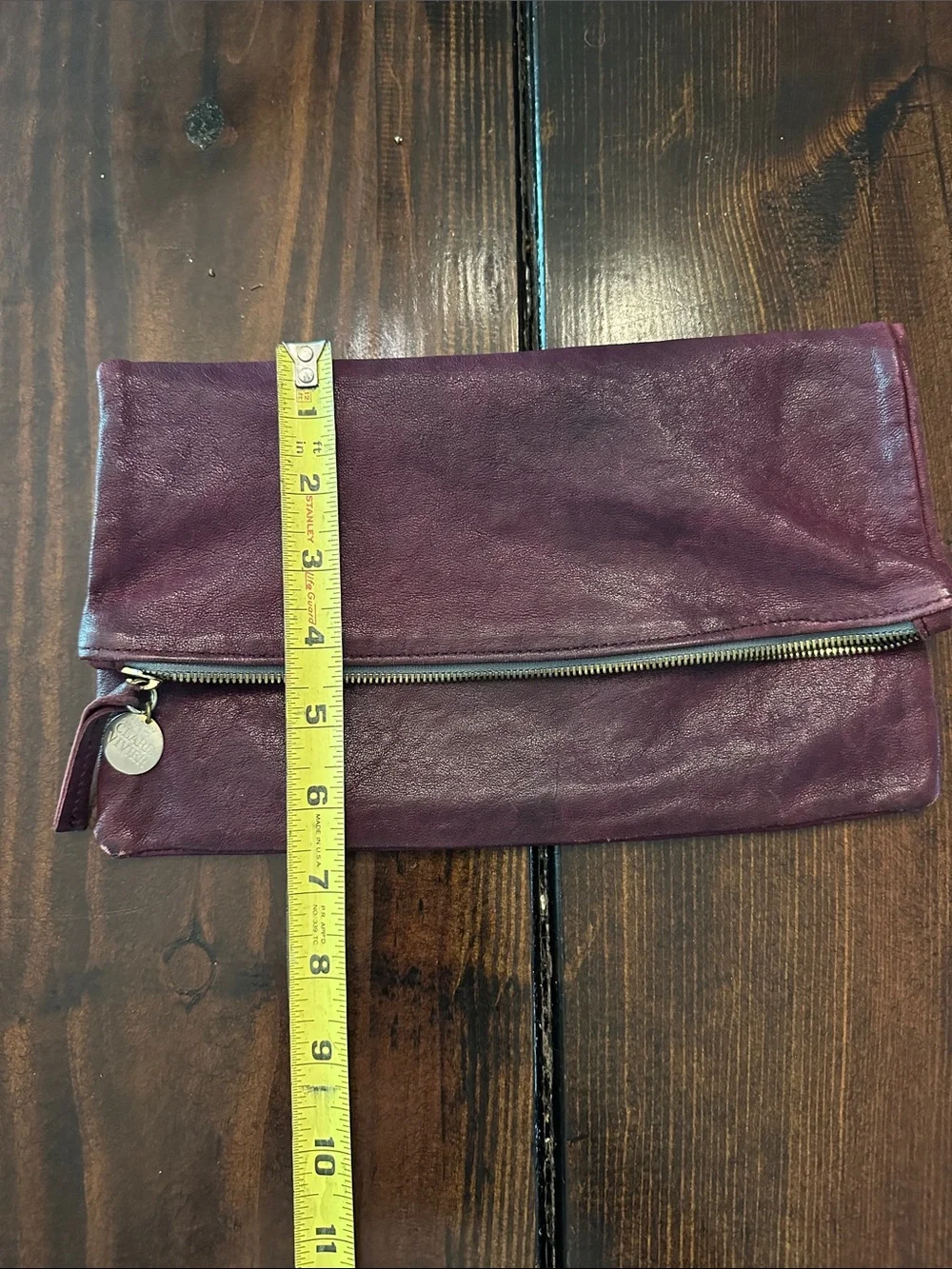 Clare V. lightweight leather zipper